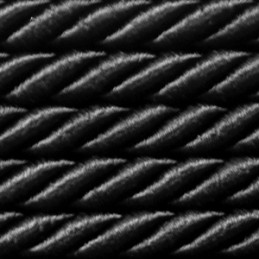 Sznur ozdobny` czarny` Ø 8 mm