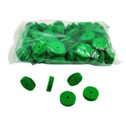 Krążki filcowe na sztyfty płaskie  Ø 22 x 6 mm, extra wytrzymałe, zielone