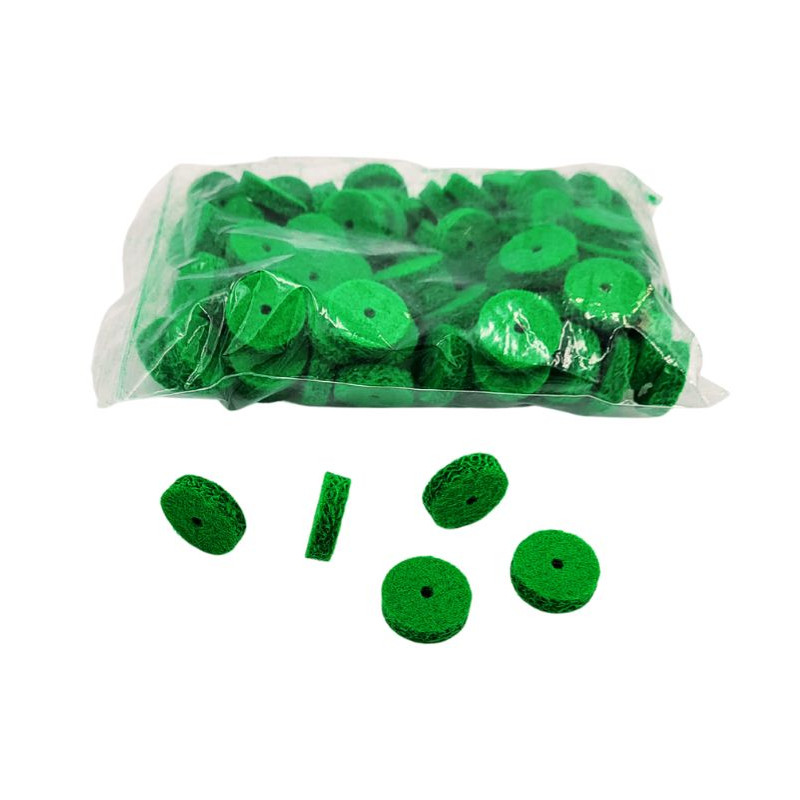 Krążki filcowe na sztyfty płaskie  Ø 22 x 6 mm, extra wytrzymałe, zielone