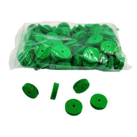 Krążki filcowe na sztyfty płaskie  Ø 22 x 6 mm, extra wytrzymałe, zielone