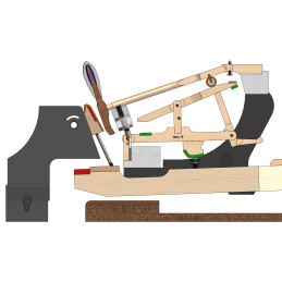 Szablon do sprawdzania kąta chwytnika fortepianowego