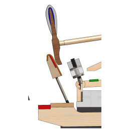 Szablon do sprawdzania kąta chwytnika fortepianowego