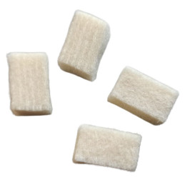 Filc listwy oporowej młotków, biały, cięty, 9,0 x 9,8 x 16,5 mm