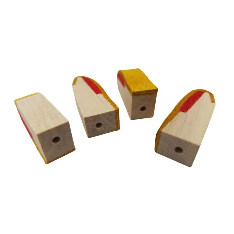Chwytnik fortepianowy z czerwonym filcem` bez pręta` otwór Ø 2`7 mm (import)