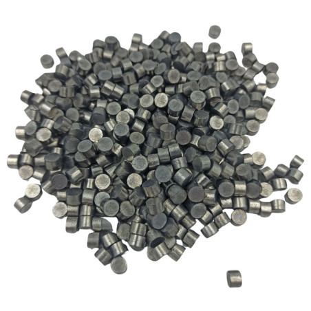 Ołów  Ø 6 x 4 mm, 100 sztuk. Waga  1,17g/szt.